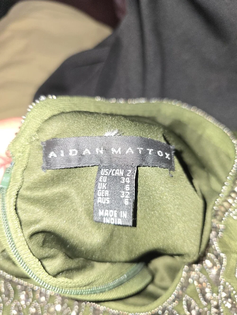 Aidan Mattox olive green